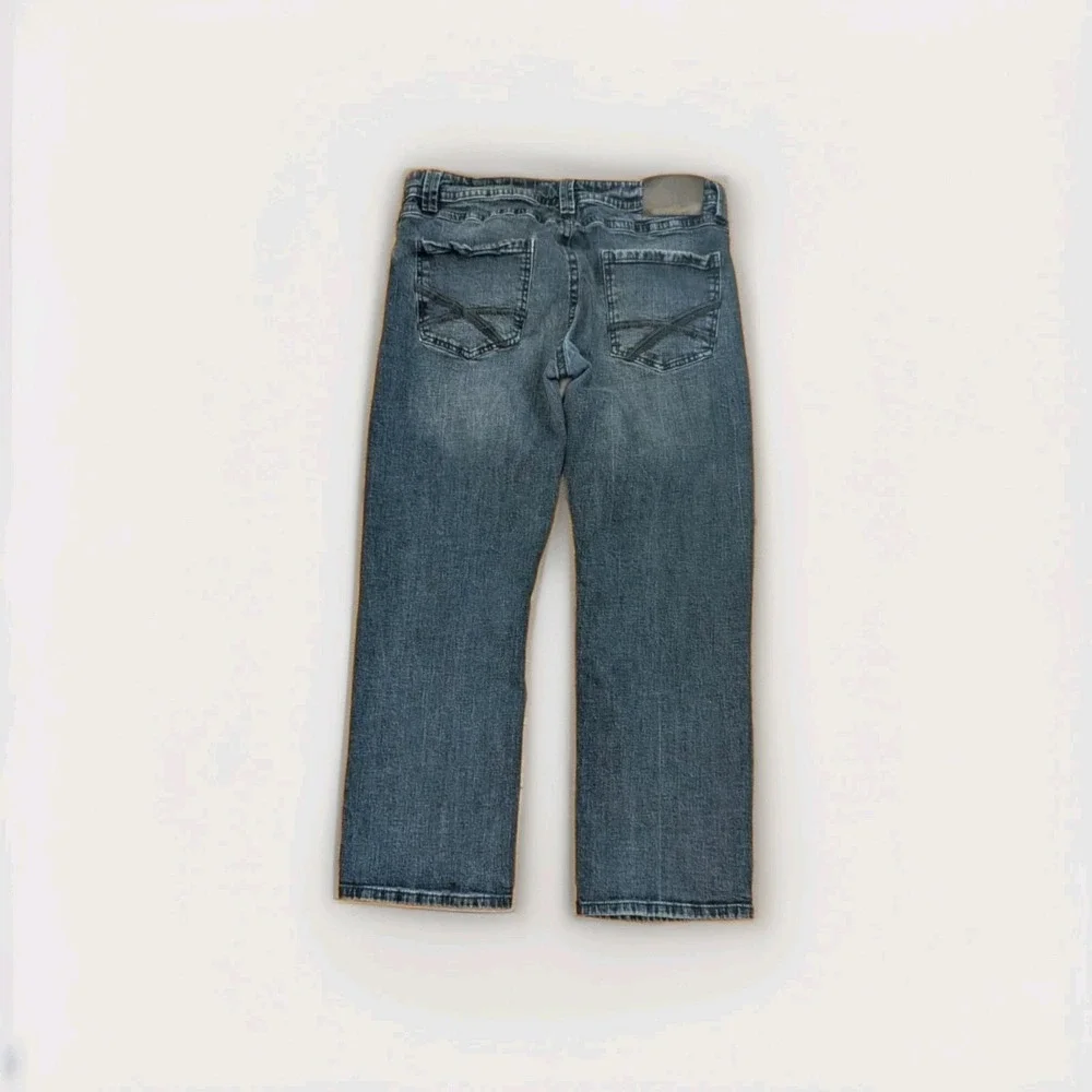 Y2K TK Axel Slim Boot Jeans Men's 36x32 Dark Wash Stretch Western Grunge USA